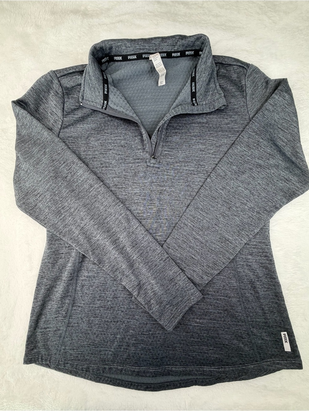 RBX Men’s Dark Heather Gray Quarter-Zip Performance Pullover